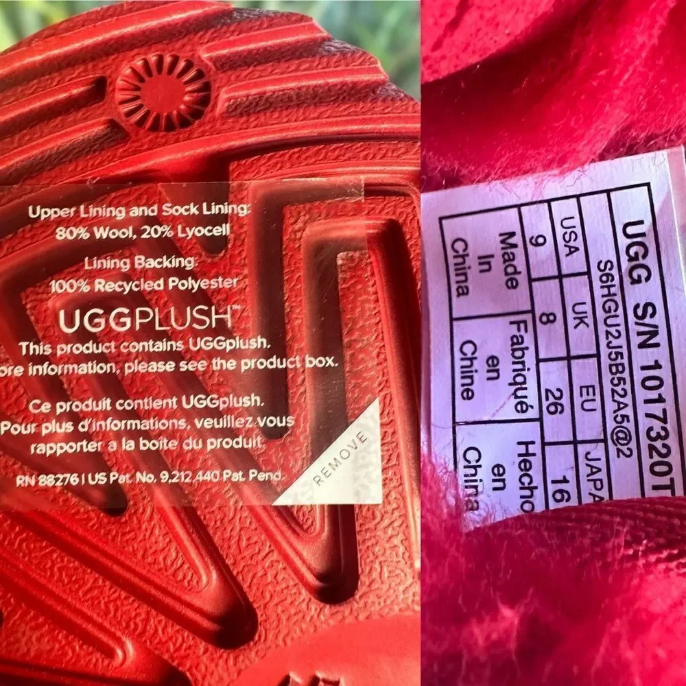 UGG Neumel II Toddler Shearling Chukka Winter Boot Red Size 9 NEW